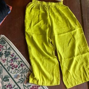 Yellow Wide legged pants